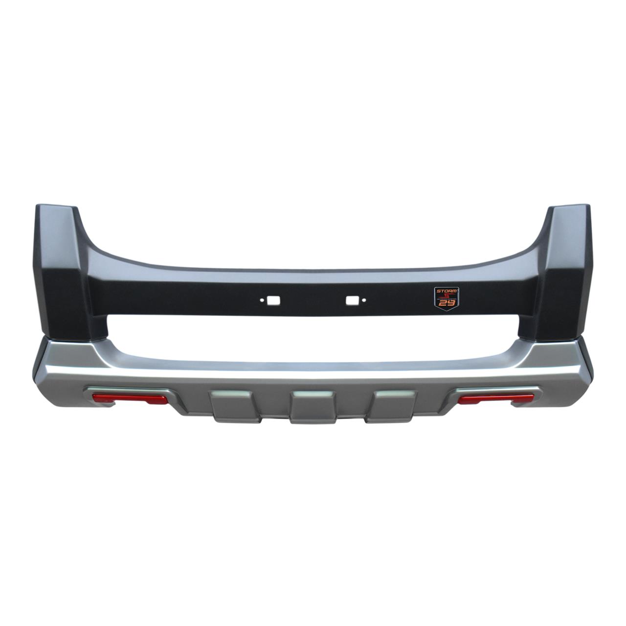 FRONT BUMPER COVER MATTE BLACK/SILVER/RED (B-8020/RBO1A/P63)